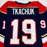 Autographed/Signed Matthew Tkachuk Florida Blue Hockey Jersey JSA COA