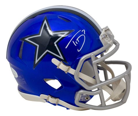 Trevon Diggs Signed Dallas Cowboys Mini Speed Replica Flash Helmet JSA ITP