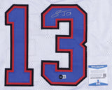 Stevie Johnson Signed Bills White Home Jersey (Beckett COA) Buffalo WR 2008-2016