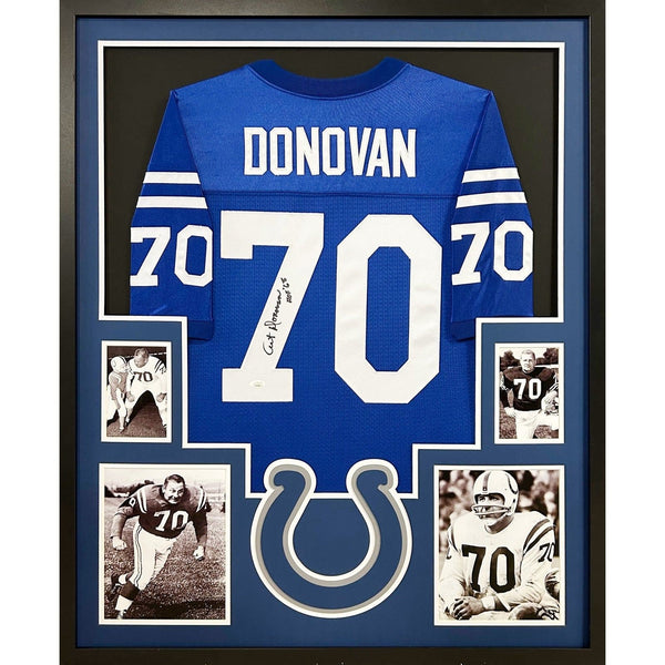 Art Donovan Autographed Signed Framed Baltimore Colts Jersey JSA