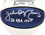 JULIUS DR. J ERVING AUTOGRAPHED ABA BASKETBALL 76ERS 3X ABA MVP BECKETT 230289