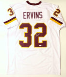 Ricky Ervins Autographed White Pro Style Jersey- JSA Witnessed Authenticated