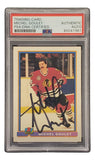 Michel Goulet Signed 1991 Bowman #392 Chicago Blackhawks Hockey Card PSA/DNA