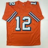 Autographed/Signed BOB GRIESE Miami Orange Football Jersey JSA COA Auto