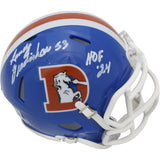 Randy Gradishar Signed Denver Broncos TB Mini Helmet HOF Beckett 44615