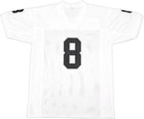 OAKLAND RAIDERS RAY GUY AUTOGRAPHED WHITE JERSEY "HOF-'14" BECKETT BAS QR 230014