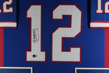 JIM KELLY (Bills blue TOWER) Signed Autographed Framed Jersey Beckett