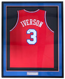 Allen Iverson Philadelphia Signed Framed Red Basketball Jersey JSA ITP