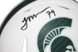 Tony Mandarich Signed Michigan State Spartans White Mini Helmet Beckett 35582