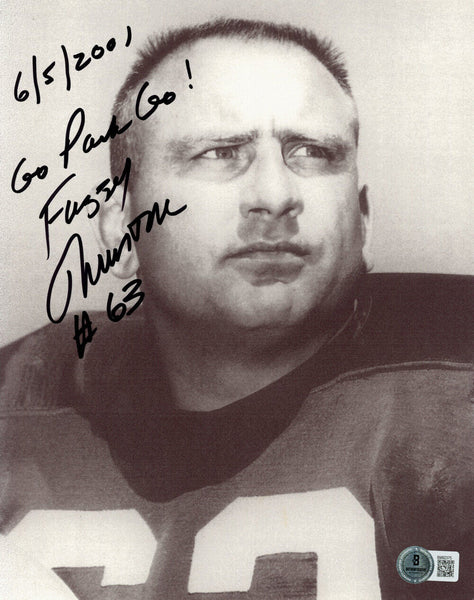 Fuzzy Thurston Autographed Green Bay Packers 8x10 Photo 2 Insc BAS 47888