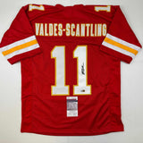 Autographed/Signed Marquez Valdes-Scantling Kansas City Red Jersey JSA COA