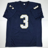 Autographed/Signed JOE MONTANA Notre Dame Blue College Football Jersey JSA COA