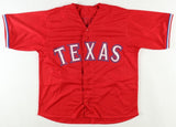 Will Smith Signed Texas Rangers Career Stat Jersey (JSA) 3xWorld Series Champion