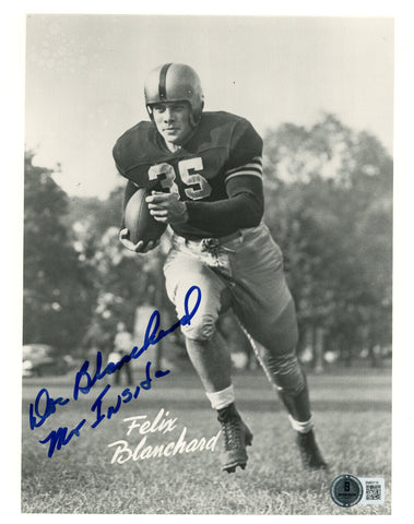 Doc Blanchard Signed Army Black Knights 8x10 Photo Mr Inside Beckett 47199