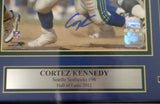 CORTEZ KENNEDY AUTOGRAPHED SIGNED FRAMED 8X10 PHOTO SEAHAWKS MCS HOLO 123669