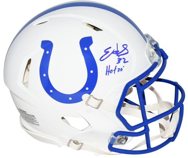 EDGERRIN JAMES SIGNED INDIANAPOLIS COLTS AUTHENTIC SPEED HELMET W/ HOF 20