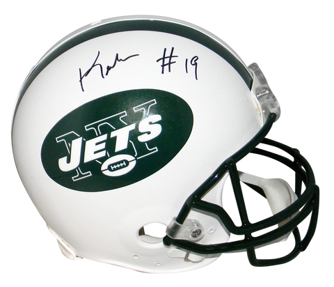 KEYSHAWN JOHNSON SIGNED NEW YORK JETS FULL SIZE AUTHENTIC PROLINE HELMET JSA