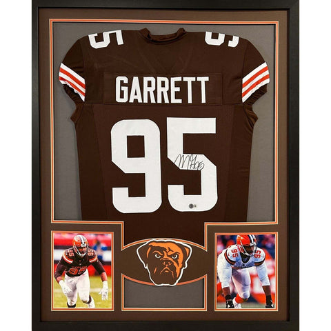 Myles Garrett Autographed Signed Framed Cleveland Browns Jersey BECKETT