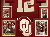 FRAMED OKLAHOMA SOONERS LANDRY JONES AUTOGRAPHED SIGNED JERSEY JSA COA