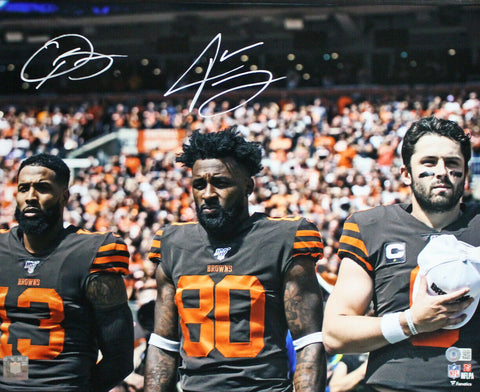 Odell Beckham & Jarvis Landry Signed Cleveland Browns 16x20 Photo BAS 33683