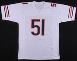 Dick Butkus Signed Chicago Bears White Jersey (JSA) 8xPro Bowl & Hall of Fame LB