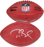 TOM BRADY AUTOGRAPHED NFL LEATHER FOOTBALL BUCCANEERS FANATICS HOLO 202346