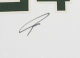 Giannis Antetokounmpo Signed Framed White Authentic Swingman Bucks Jersey BAS