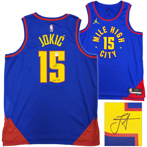 NUGGETS NIKOLA JOKIC AUTOGRAPHED NIKE STATEMENT JERSEY 52 NBA MVP JSA 235475