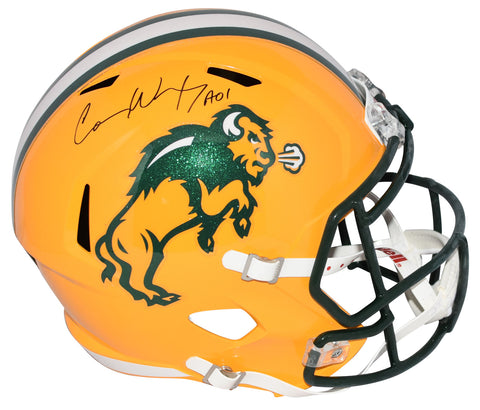 CARSON WENTZ SIGNED NORTH DAKOTA STATE BISON FULL SIZE SPEED HELMET FANATICS