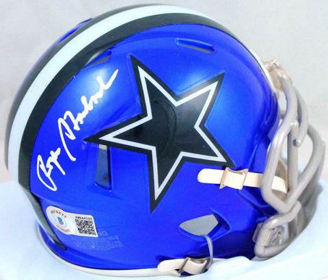 Roger Staubach Autographed Dallas Cowboys Flash Mini Helmet-Beckett W Hologram