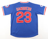 Ryne Sandberg Signed Cubs Mitchell & Ness Jersey (PSA) Chicago's HOF 2nd Baseman