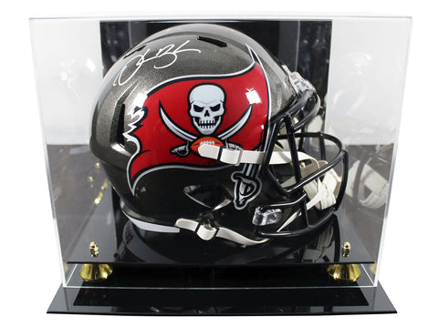 Buccaneers Derrick Brooks Signed Full Size Speed Rep Helmet W/ Case BAS Witness