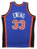 Knicks Patrick Ewing Signed Blue M&N 1998-99 HWC Authentic Jersey BAS #1W470531