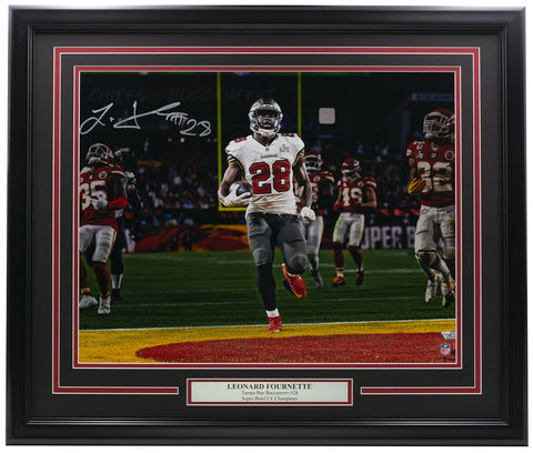 Leonard Fournette Signed Framed 16x20 Tampa Bay Buccaneers Photo Fanatics