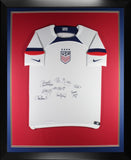 1999 USA Women's Olympic Champion Team Signed Soccer Framed Nike Jersey Beckett