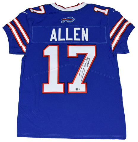 JOSH ALLEN AUTOGRAPHED BUFFALO BILLS #17 AUTHENTIC NIKE ELITE JERSEY BECKETT