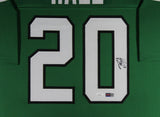 BREECE HALL (Jets green TOWER) Signed Autographed Framed Jersey JSA