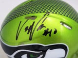 UCHENNA NWOSU AUTOGRAPHED SEAHAWKS FLASH GREEN SPEED MINI HELMET MCS HOLO 211037