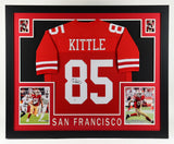 George Kittle Signed San Francisco 49ers 35" x 43" Framed Jersey (Beckett COA)