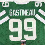 Autographed/Signed Mark Gastineau New York Green Football Jersey JSA COA