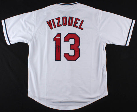 Omar Vizquel Signed Indians "Little O" Jersey (JSA COA) Cleveland Hall of Fame