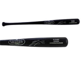 Ronald Acuna Jr Signed Atlanta Braves Louisville Slugger 3x Series Black MLB Bat