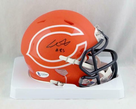 Cole Kmet Autographed Chicago Bears AMP Speed Mini Helmet- Beckett W Auth *Black