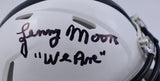 Lenny Moore Autographed Penn State Speed Mini Helmet w/ We Are- Beckett W Holo