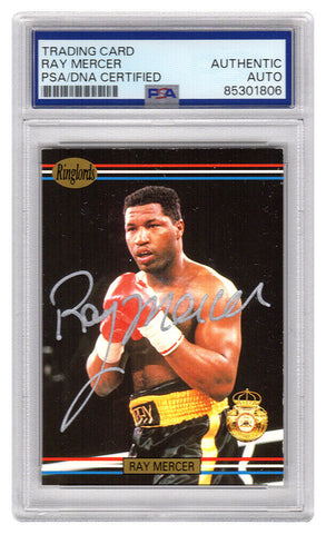 Ray Mercer Signed 1991 Ringlords Boxing Trading Card #13 -(Beckett Encapsulated)