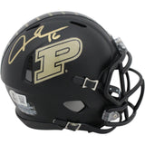 Aidan O'connell Autographed Purdue Boilermakers Black Mini Helmet Beckett 48888