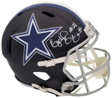 EZEKIEL ELLIOTT AUTOGRAPHED COWBOYS MATTE BLACK FULL SIZE HELMET BECKETT 203005