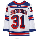 IGOR SHESTERKIN Autographed 2022 Vezina Rangers Authentic White Jersey FANATICS