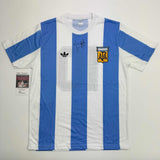 Autographed/Signed Mario Kempes Argentina Blue Soccer Futbol Jersey JSA COA