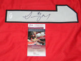 SONY MICHEL SIGNED AUTOGRAPHED GEORGIA BULLDOGS #1 RED JERSEY JSA